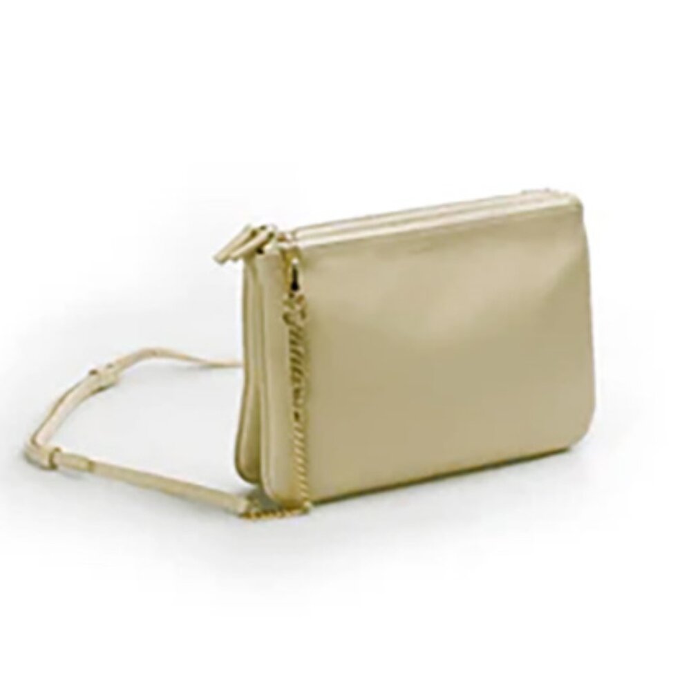 SANDRO Addict dual-pocket crossbody bag, Yellow
